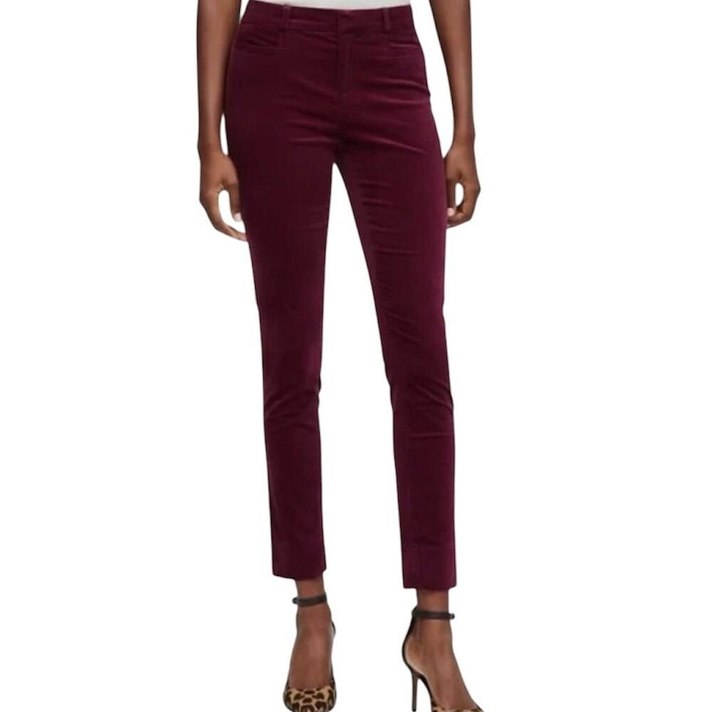 Banana Republic 6 Sloan velvet mid rise ankle skinny pant P2 3388